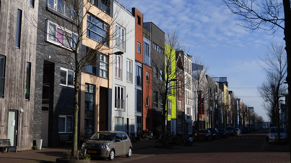 A street in Ijburg, Amsterdam